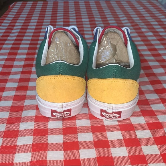 Vans Men-Women Yacht Club Old Skool Sneakers Blu Green Yellow Red size 9.5W - Picture 10 of 12